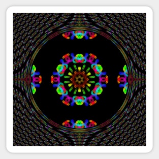 Neon Rainbow - Galactic Compass Sticker